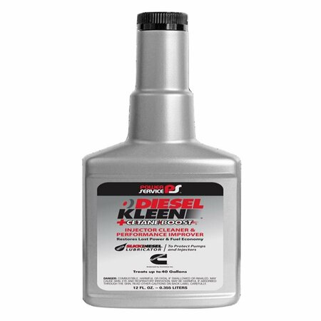 POWER SERVICE 12 oz Diesel Kleen Plus Cetane Boost Diesel Multifunction Fuel Additive 8024143